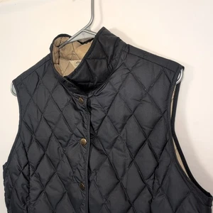 Chaleco acolchado de plumón de ganso Eddie Bauer para mujer talla grande negro Power Puffer chaqueta - Imagen 1 de 7