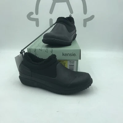 Zapato de lluvia antideslizante forrado de lana negro Kensie Carmella para dama Foto 1 de 4