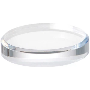 Plymor Clear Acrylic Beveled Round Display Base, 5" W x 5" D x 1" H - Picture 1 of 1