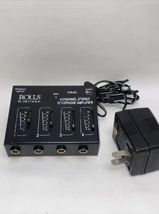 ROLLS HA43 4-CHANNEL STEREO HEADPHONE AMPLIFIER w/Power Supply  - Picture 1 of 3