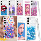 Moving Glitter Cover For Samsung Galaxy A25 A55 A15 S24 S23 FE Hybrid Phone Case