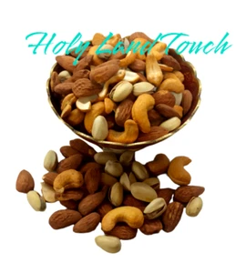 Mixed nuts salted and freshly roasted cashew almonds and pistachios Holy Land - Picture 1 of 12