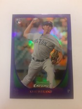 2011 Bowman Chrome Draft Purple Refractors Baseball Card #102 Kyle Weiland RC