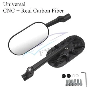 Universal 8mm 10mm Screw Motorbike Motorcycle Handlebar Rearview Side Mirrors - Picture 1 of 7