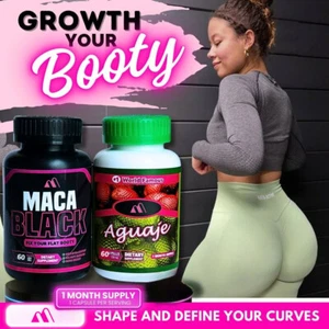ENORME CRECIMIENTO DE GLÚTEOS: Fruta con Curvas Aguaje + Píldoras de Raíz de Maca Negra - 100% Natural Way - Imagen 1 de 11