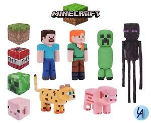 Minecraft Plush Mobs & Blocks 5" / 8" / 14" Stuffed Animal Doll & Cubes Toy NEW
