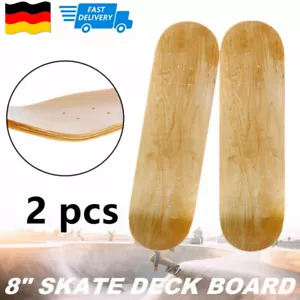 2tlg Holz 7 Schichten Skateboard Deck Ahorn Double Concave Blank Skate Board DHL - Bild 1 von 12