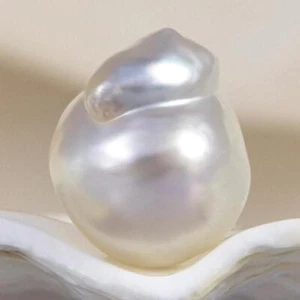 South Sea Pearl White Baroque 11.62 mm Maluku Indonesia 1.30 g undrilled - Picture 1 of 13