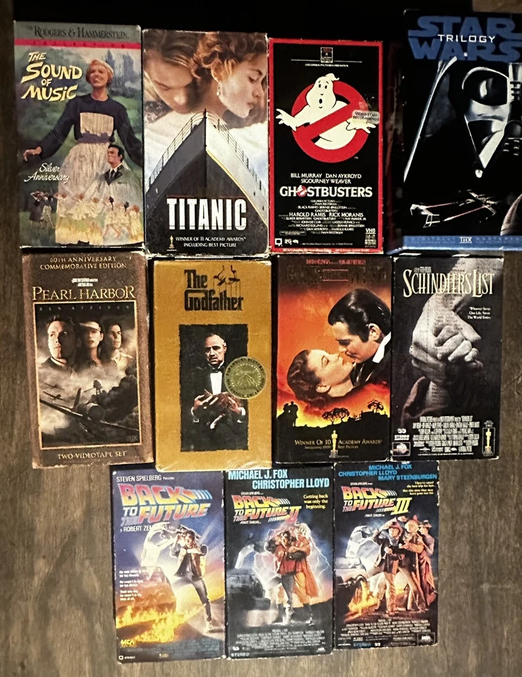 Lot of 9 VHS Tapes Box Sets / Trilogy / Classic Movies / Award Winners Foto 1 de 4