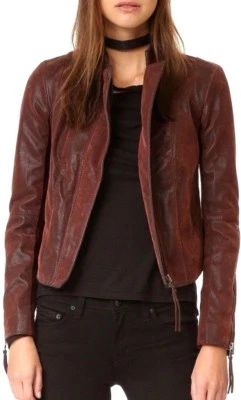 Free People Cool & Clean Moto Jacket Vegan Faux-Suede Knit Side Panels OB418012 - Image 1 of 4