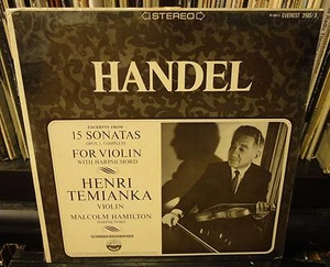sealed HENRY TEMIANKA excerpts from HANDEL 15 SONATAS for VIOLIN limited Promo - Picture 1 of 3