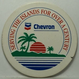 Vintage Pog / Milk Cap * Chevron Serving The Island Over A Century * Bin9 - Picture 1 of 1