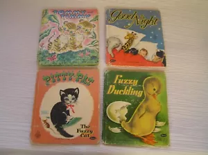 Menge 4 Vintage Whitman Fuzzy Wuzzy PITTY PAT Tommy & Timmy GUTE NACHT Entlein - Bild 1 von 6