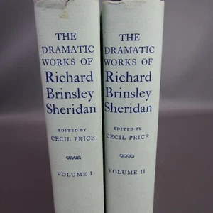The Dramatic Works of Richard Brinsley Sheridan Vol I-II Hardcover Books 1973 - Foto 1 di 10