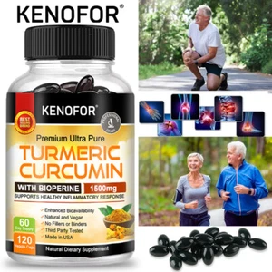 Cúrcuma 1500mg y Pimienta Negra 120 Cápsulas Curcumina Tumérica Alta Resistencia - Imagen 1 de 11