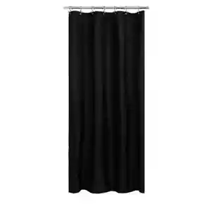 Fabric Shower Curtain 70 X 72 Inches - Polyester Home Trends Black - Picture 1 of 5