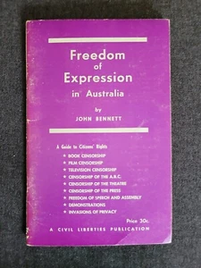 Freedom of Expression in Australia by John Bennett Civil Liberties Publication  - Picture 1 of 4