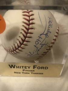 RARE Whitey Ford Autographed Baseball - Picture 1 of 3