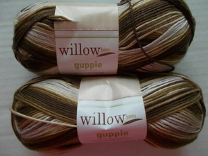 Willow Yarns Guppie 6-ply fashion yarn, Beach, of 2 (284 yds ea) - Picture 1 of 2