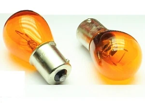 2x Intermitente BAU15S Lámpara Halógena 12V PY21W 21Watt Coche Bombilla AMARILLO - Imagen 1 de 2