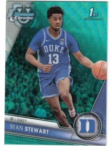 SEAN STEWART 23/24 Bowman Chrome U University 1st AQUA SHIMMER Refractor /299 - Picture 1 of 2