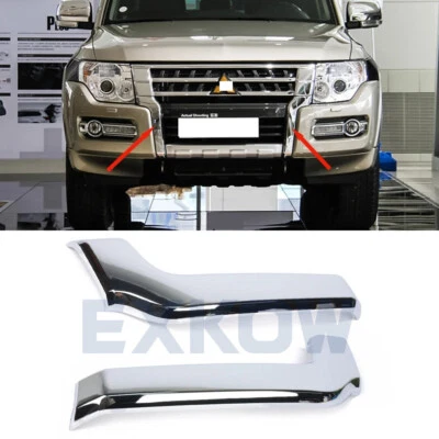 2 piezas/par de adornos laterales de parachoques delantero para Mitsubishi Montero 06- 6407A121 6407A122 Foto 1 de 4