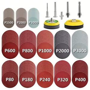 160Pcs Sanding Discs Pad Kit For Drill Sander Attachment Sandpapers 2/3inch 50mm - Picture 1 of 7