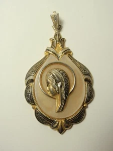 Damascene Style Religious Pendant - Picture 1 of 4
