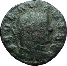 SEVERUS II 305AD Rare Quarter Follis Authentic Ancient Roman Coin GENIUS i66340