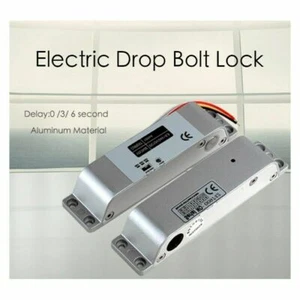 12V Aluminum Electric Drop Bolt Lock Safe Unlock Delay For Access Control System - Picture 1 of 12
