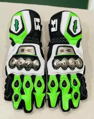 GUANTES DE MOTOCICLISTA VERDES PARA HOMBRE DE PIEL DE VACA - S-M-L-XL-XXL - Imagen 1 de 2