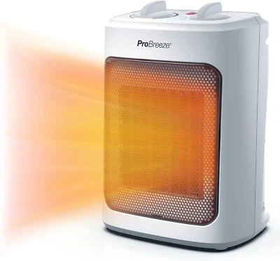 Pro Breeze Mini Radiateur Céramique 2000 W 3 Niveaux de Puissance Chauffage - Photo 1/4