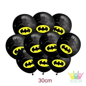 6x Batman Latex Balloons. Party Supplies Lolly Loot Box Cake Bunting Flag Banner - Picture 1 of 1