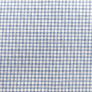 Cotton Fabric - Blue & White Small Gingham Check - Craft Fabric Material Metre - Picture 1 of 4