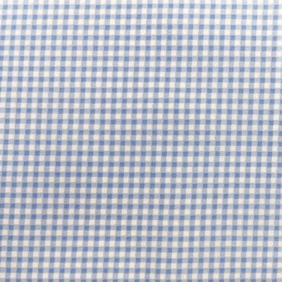 Cotton Fabric - Blue & White Small Gingham Check - Craft Fabric Material Metre - Image 1 of 4
