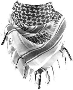 Bufanda Multifuncional Shemagh - 100% Algodón Keffiyeh Árabe Desierto Ejército Envoltura - Imagen 1 de 46