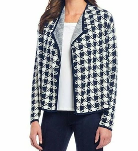 Jones New York  Houndstooth Cardigan. New With Tickets. Size Large - Picture 1 of 4