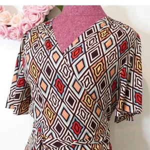 Porridge by Anthropologie Regina Retro Wrap Dress - Picture 1 of 7