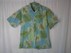 Camicia hawaiana uomo Tori Richard Honolu taglia grande 100% cotone foglie tropicali - Foto 1 di 4