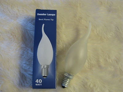 10x E14 40W Flame Tip Bent Candle FROST Lamp Light Bulb 240V Dimmable SES Joblot - Image 1 of 2