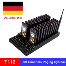 T112 Fischmarkt Cafe Food Drahtloses Gästeruf Paging-System Transmitter&20Pagers