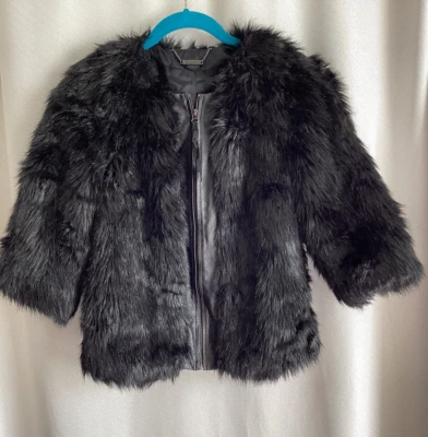 Trina Turk Faux Fur Jacket ~ (GAR-B1E) - Image 1 of 4