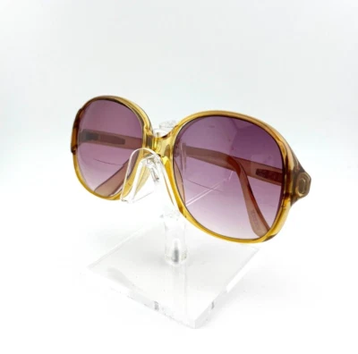 VINTAGE ZEISS 3196 2353 YELLOW/PURPLE OVERSIZED SUNGLASSES - Image 1 of 4