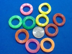LOT OF TEN LARGE KEY RING IDENTIFIERS IDENTIFICATION FOR KEYS IDENTIFER - Picture 1 of 2