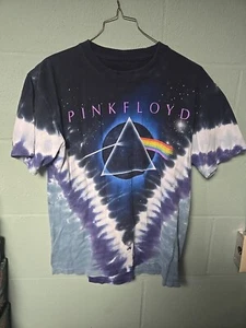 Liquid Blue Pink Floyd Dark Side Of The Moon Tie Dye Sz S/M All Over Print 2006 - Picture 1 of 6
