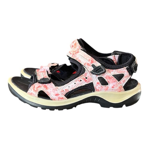 ECCO Offroad sandalo da trekking donna in pelle rosa floreale taglia EU 37 US 6 6 5