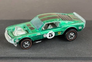 Vintage Hot Wheels Redline 1971 Green Boss Hoss Spoiler - Silver Int., Good Car! - Picture 1 of 8