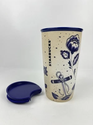 Taza vaso de viaje de cerámica tatuaje sirena sirena Starbucks 12 oz con tapa Foto 1 de 4