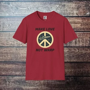 Star Trek Inspired Peace T-Shirt, Retro Unisex Tee, Make Love Not War Shirt - Picture 1 of 25