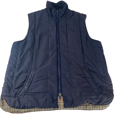 Barbour D371 Classic Waistcoat Vest Quilted Lined Jacket Navy Mens Large - Image 1 of 4